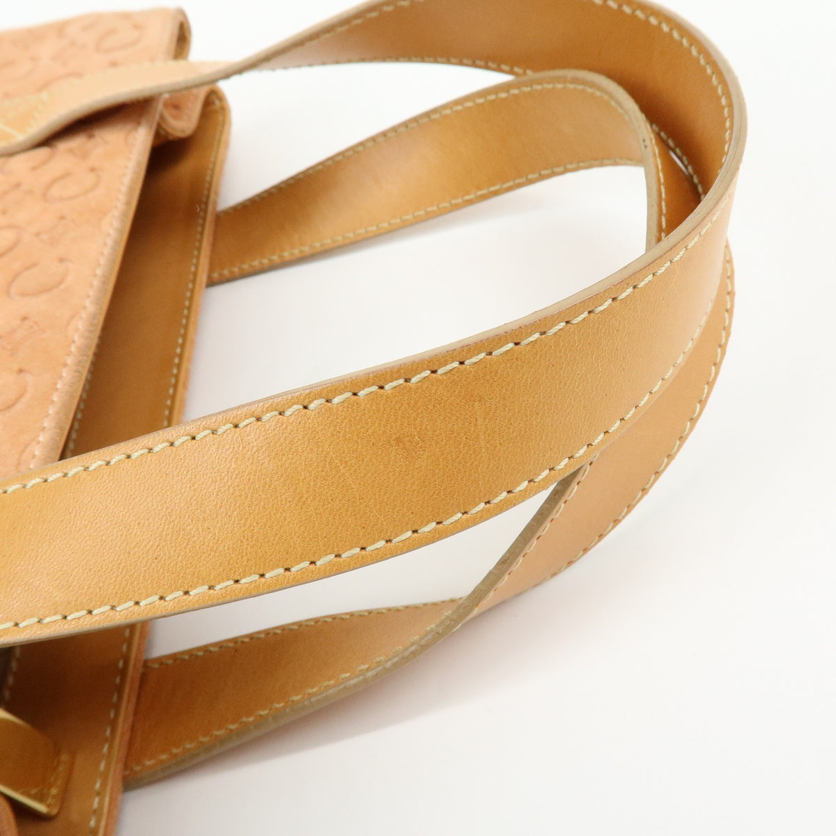 Celine C Macadam Suede Beige Suede Handbag (Pre-Owned)
