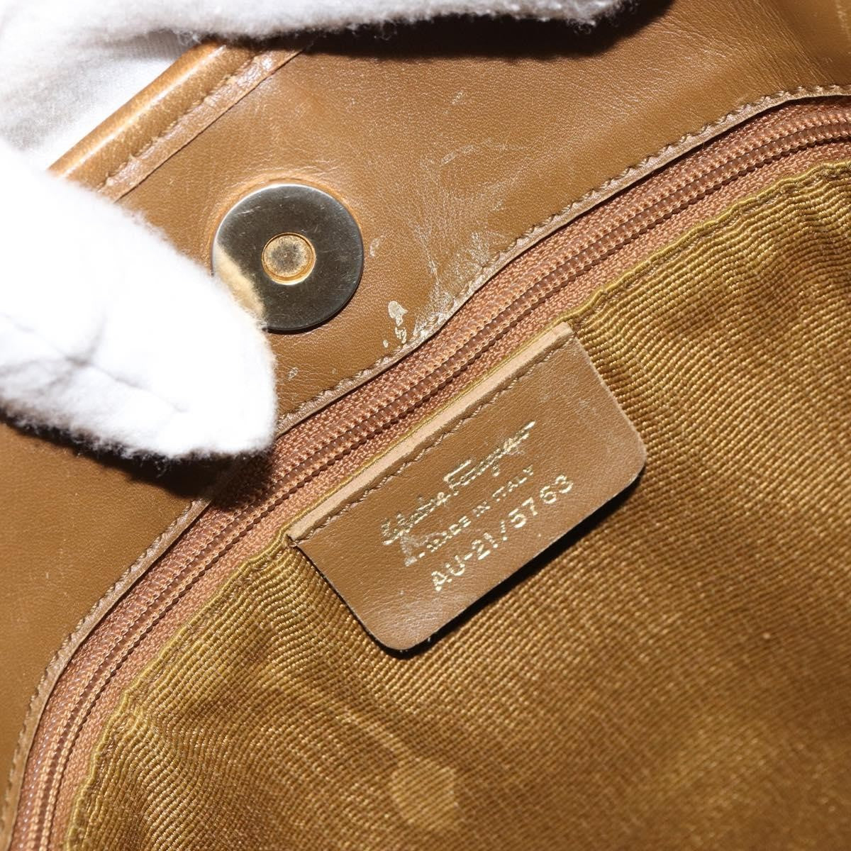 Salvatore Ferragamo Gancini Tote Gancini Canvas Blue Canvas Tote Bag Bag (Pre-Owned)