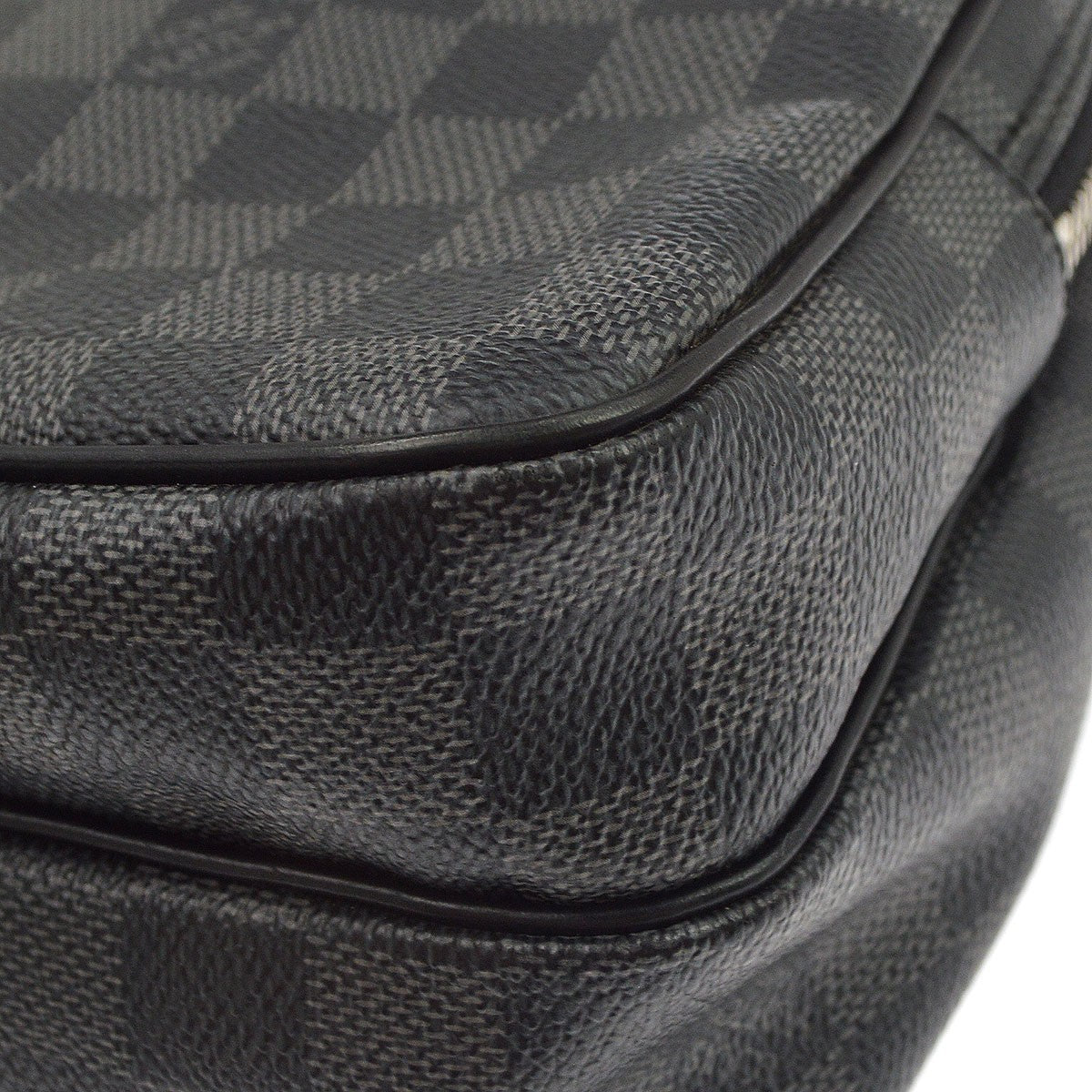 Louis Vuitton Rem Damier Graphite Black Canvas Handbag (Pre-Owned)