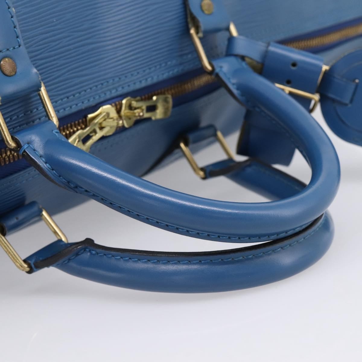 Louis Vuitton Keepall Epi Leather Blue Leather Travel Bag Bag (Pre-Owned)
