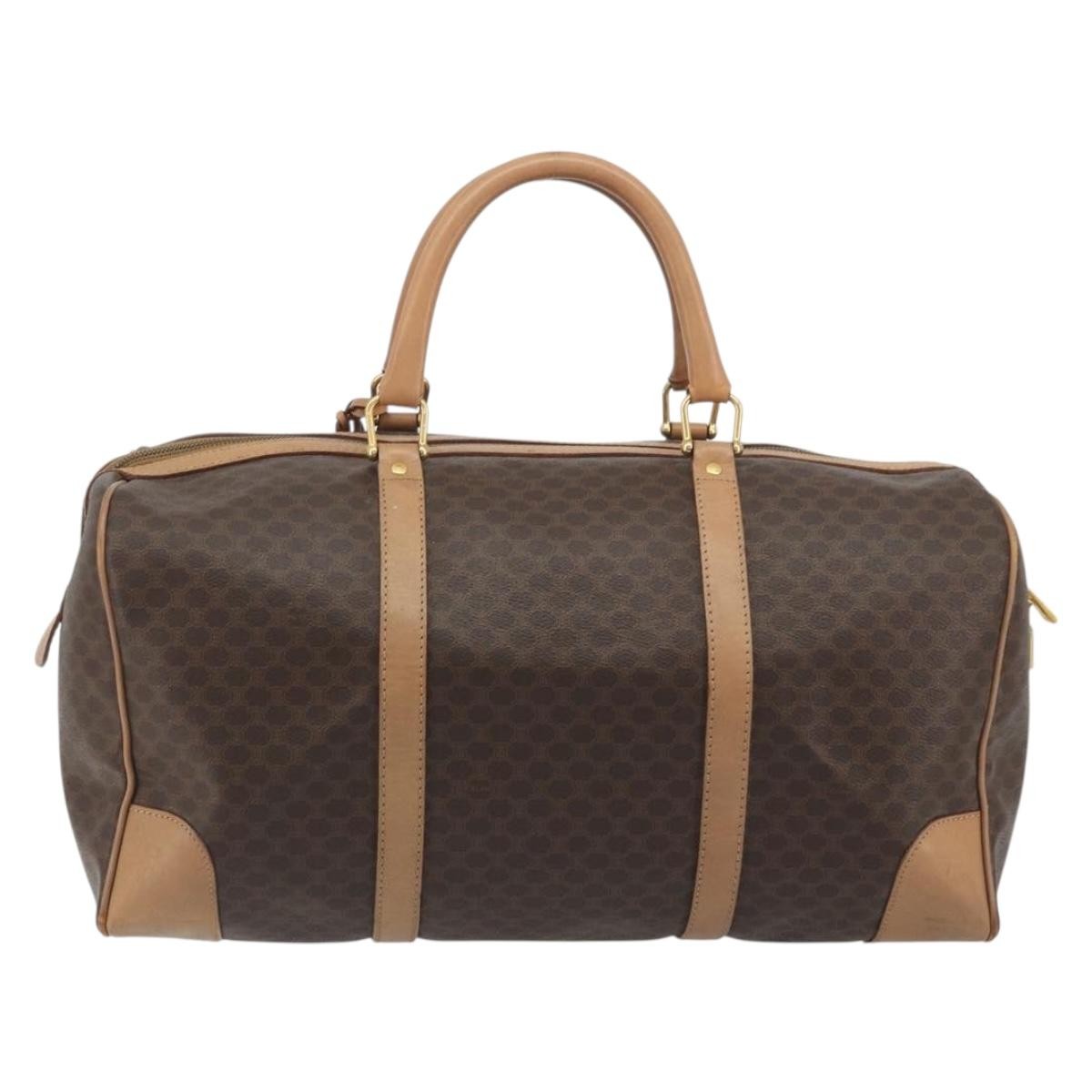 Celine Vintage Toile Triomphe Brown Canvas Travel Bag Bag (Pre-Owned)