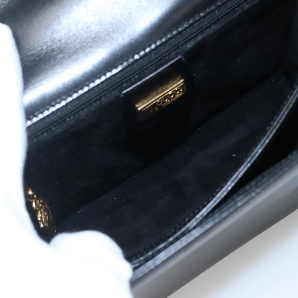 Gucci Vintage Leather Black Leather Handbag (Pre-Owned)