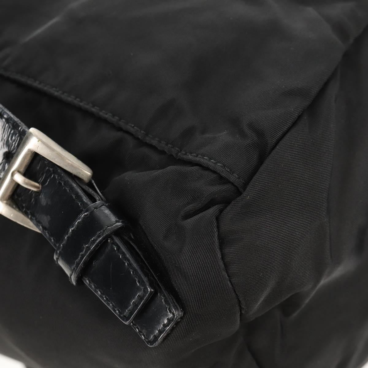 Prada Front Pocket Tessuto Black Nylon Backpack Bag (Pre-Owned)
