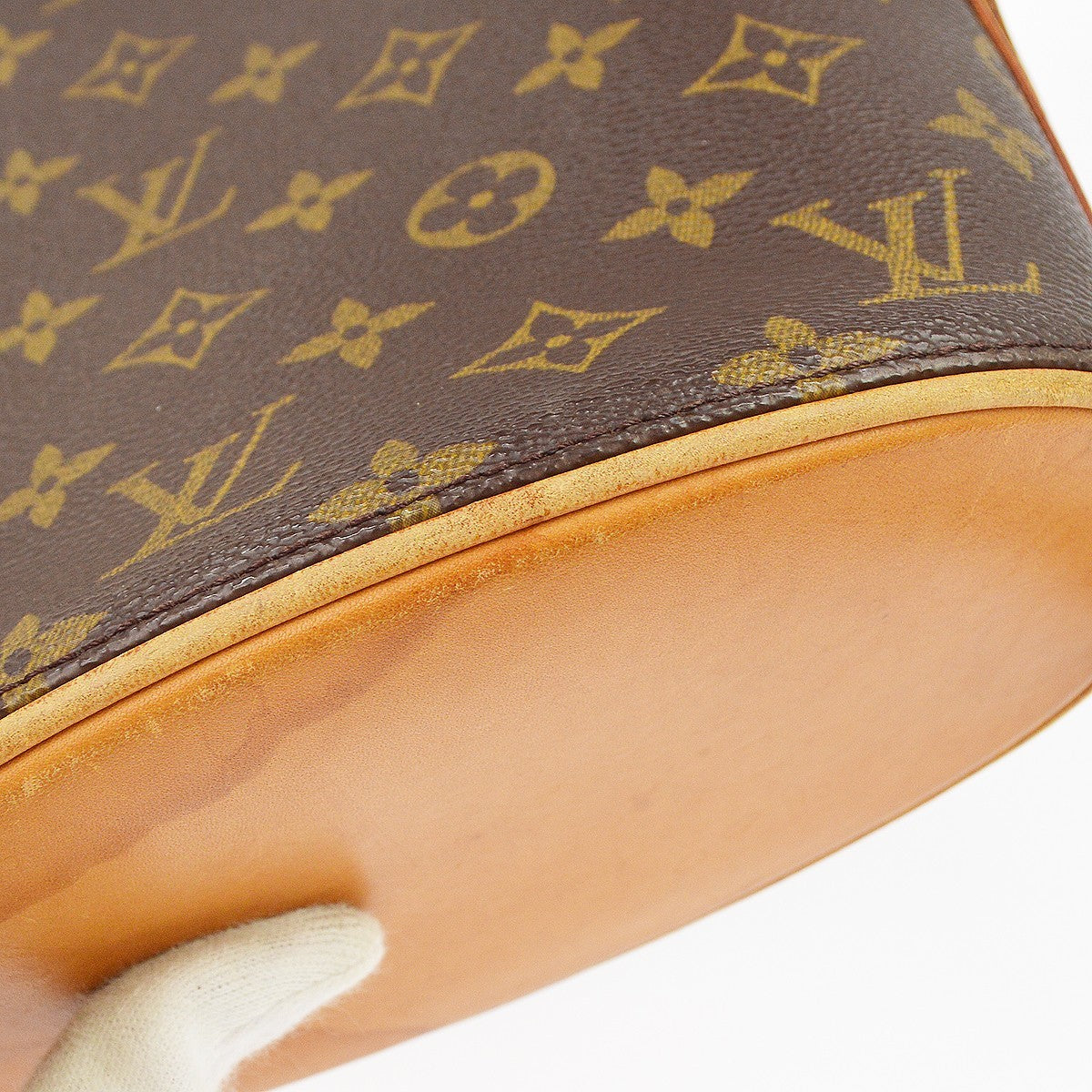 Louis Vuitton Drouot Monogram Canvas Brown Canvas Handbag (Pre-Owned)
