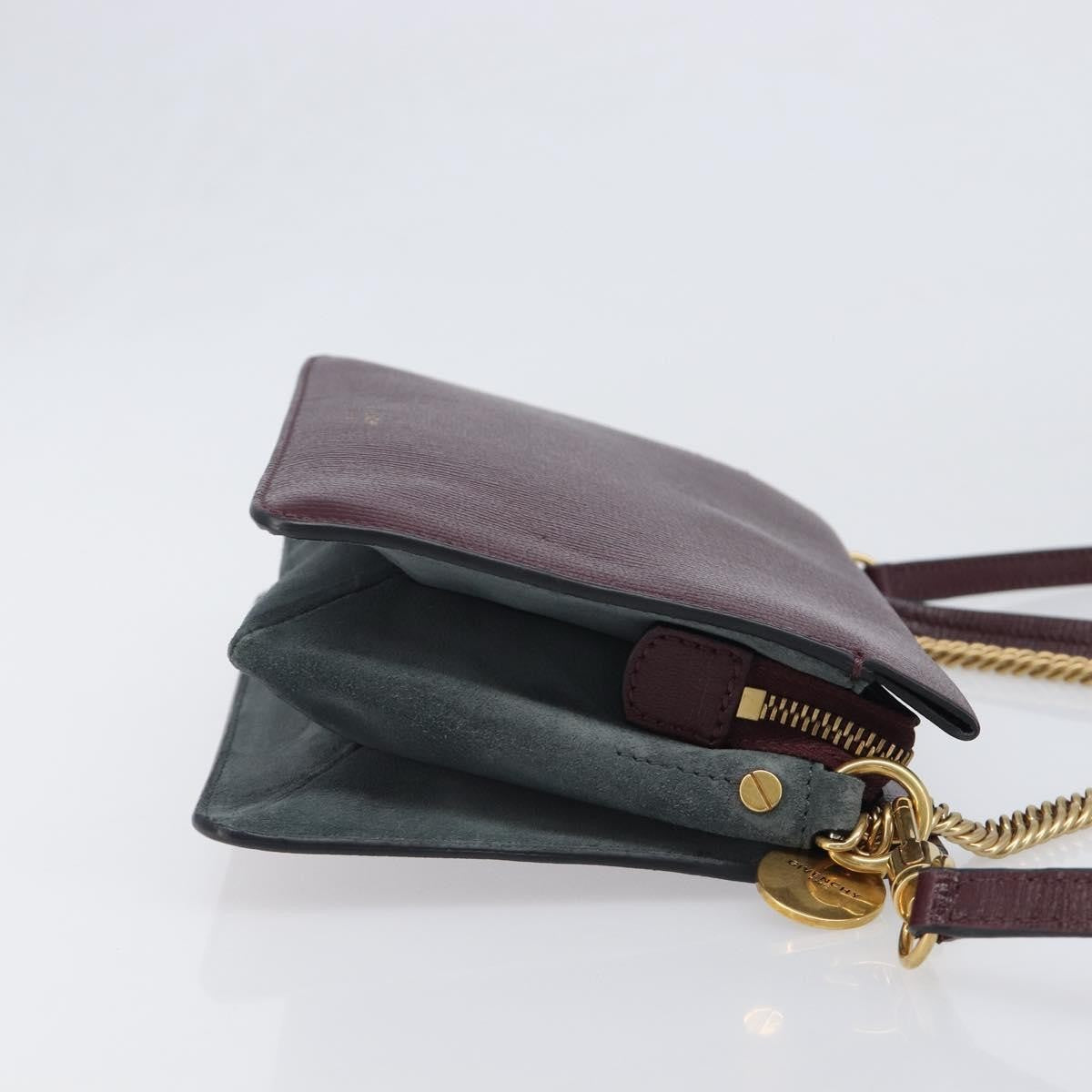 Givenchy Cross 3 Leather Burgundy Leather Crossbody Bag Bag (Pre-Owned)