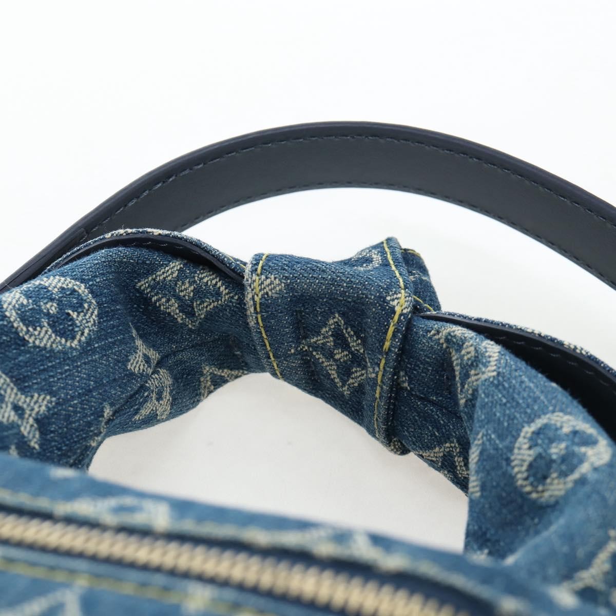 Louis Vuitton Nigo Japanese Cruiser Monogram Denim And Taurillon Leather Blue Canvas Handbag (Pre-Owned)