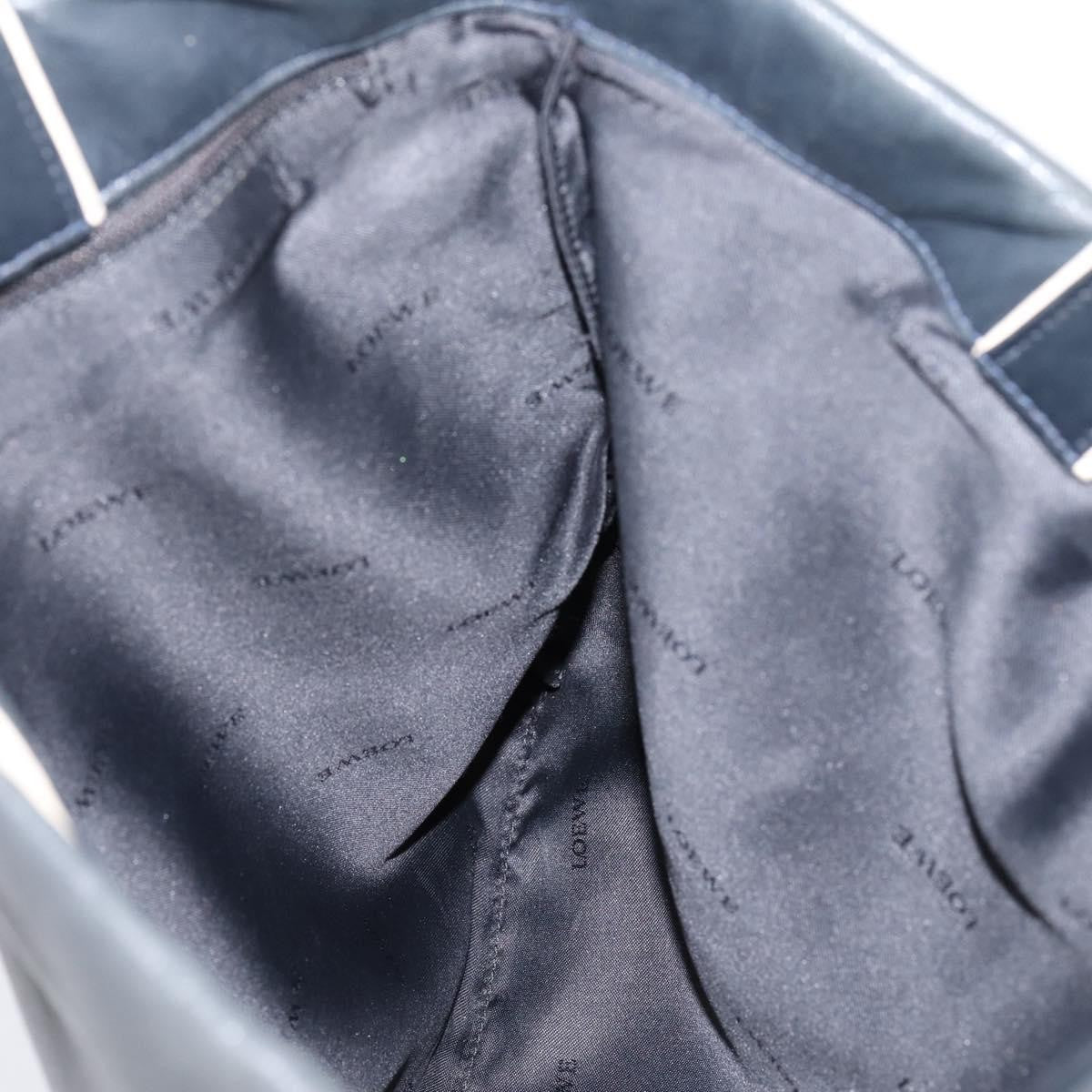 Loewe Tote Leather Black Leather Tote Bag Bag (Pre-Owned)
