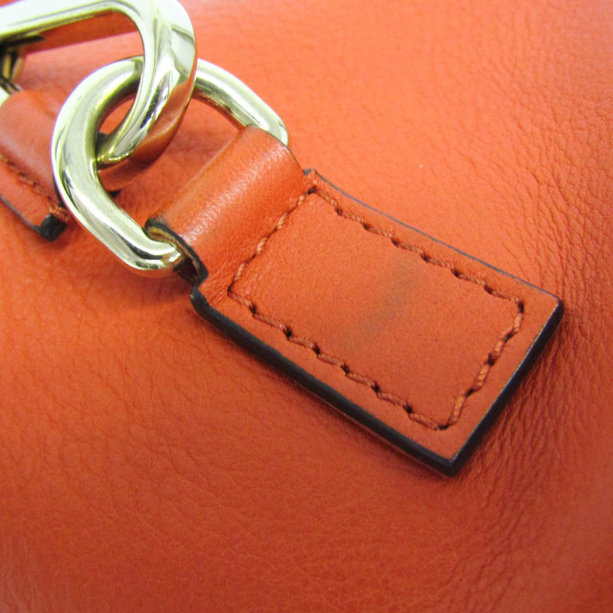 Chloe Faye Leather And Suede Orange Leather Backpack Bag (Pre-Owned)