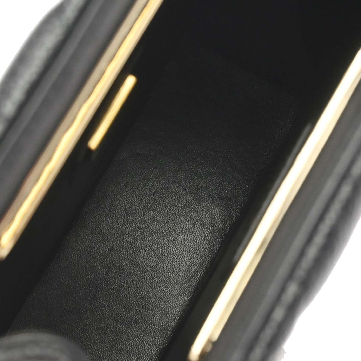 Chanel Chain Around Cut Out Handle Evening Tote Quilted Caviar Black Leather Shoulder Bag Bag (Pre-Owned)
