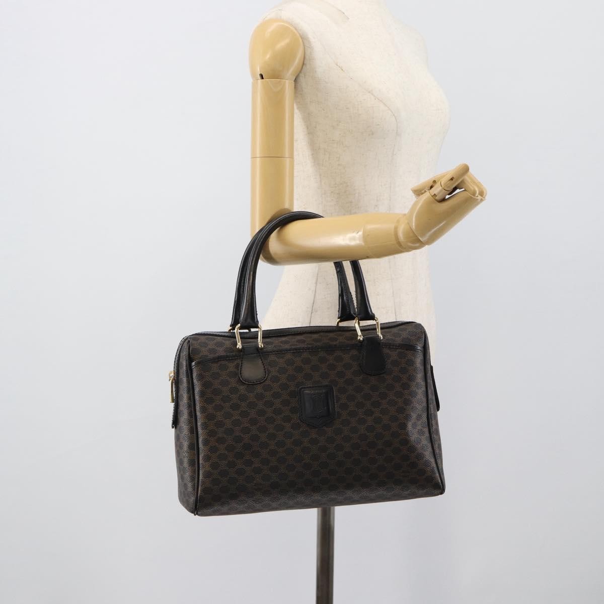 Celine Macadam Macadam With Leather Black Canvas Tote Bag Bag (Pre-Owned)