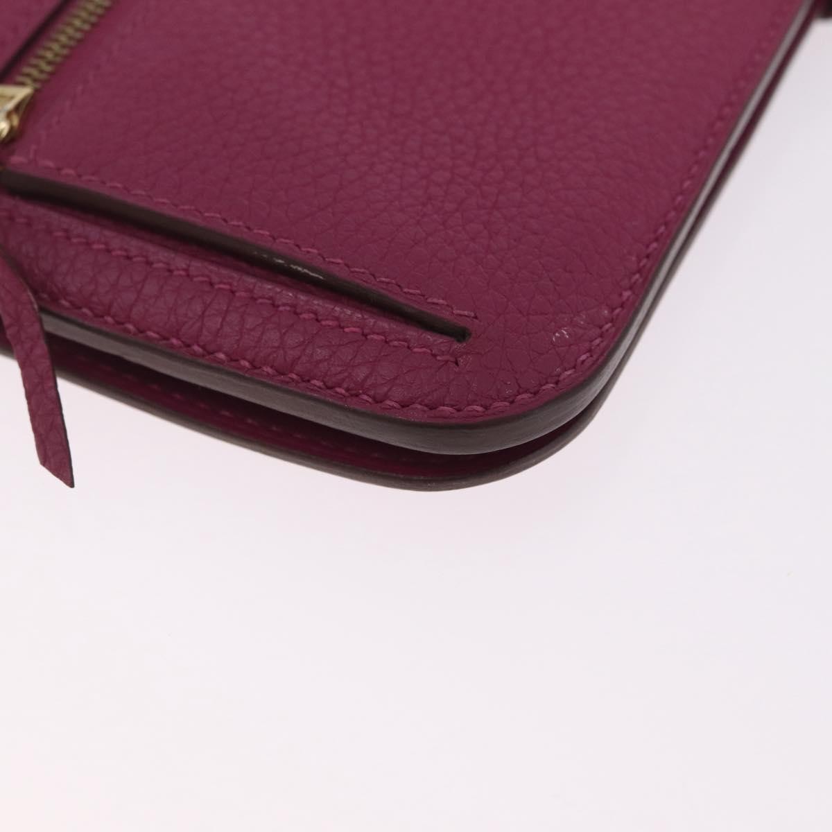 Hermes Dogon Duo Combined Leather Purple Leather Wallets Accessory (Pre-Owned)
