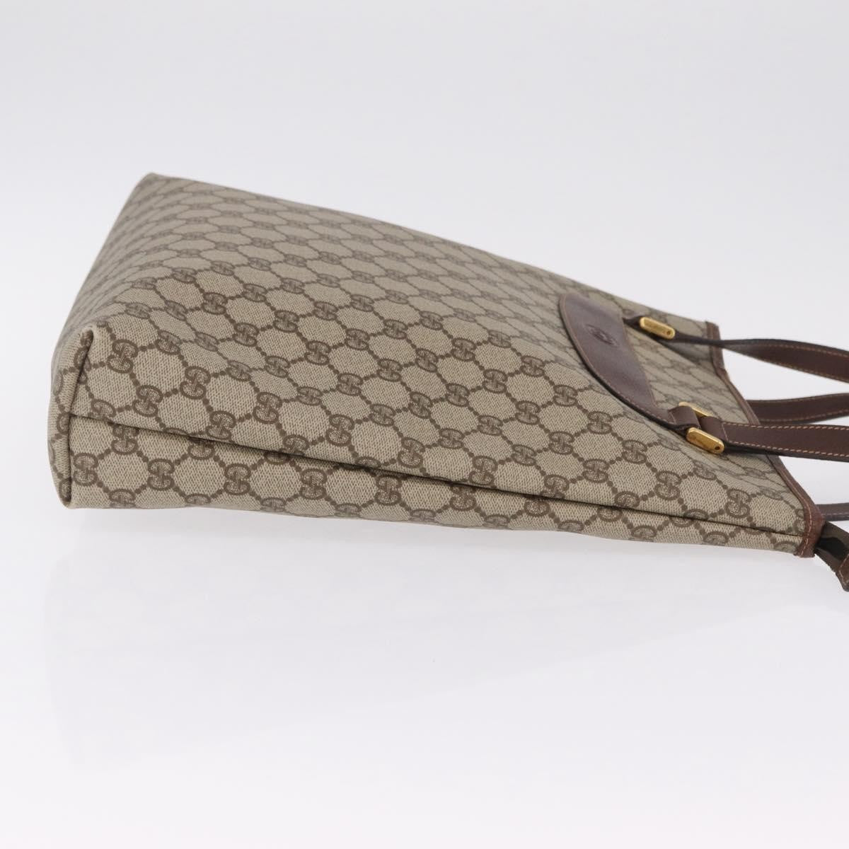 Gucci Vertical Tote Gg Canvas Beige Canvas Tote Bag Bag (Pre-Owned)