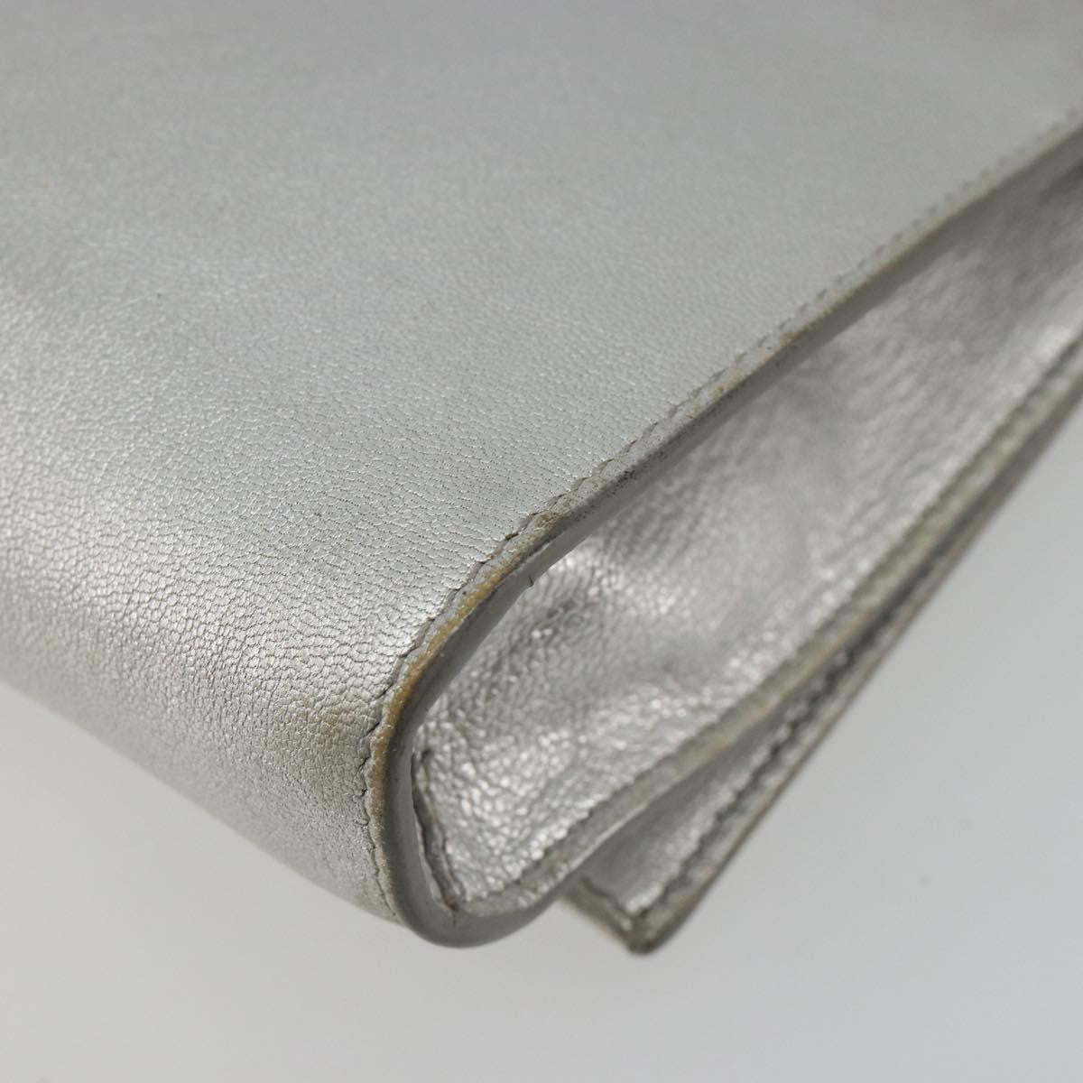 Salvatore Ferragamo Vara Chain Flap Leather Silver Leather Shoulder Bag Bag (Pre-Owned)