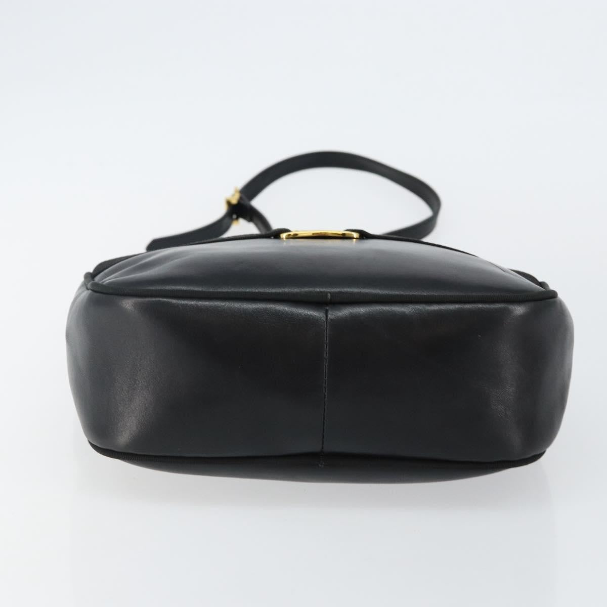 Salvatore Ferragamo Vala Leather Black Leather Shoulder Bag Bag (Pre-Owned)