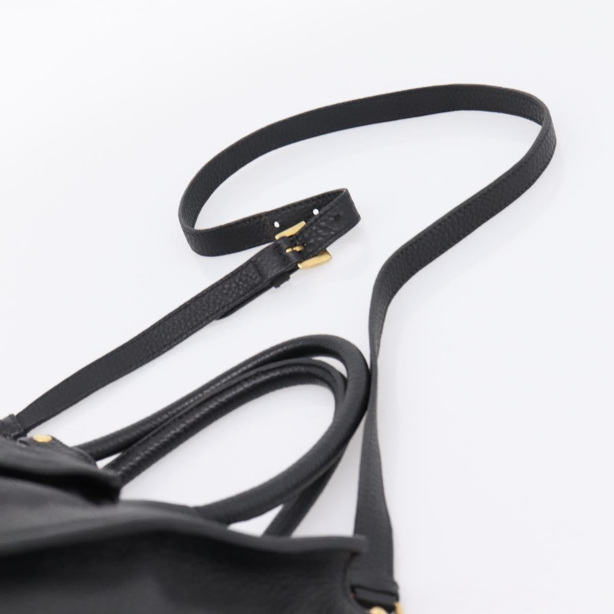 Prada Front Pocket Convertible Vitello Daino Black Leather Tote Bag Bag (Pre-Owned)