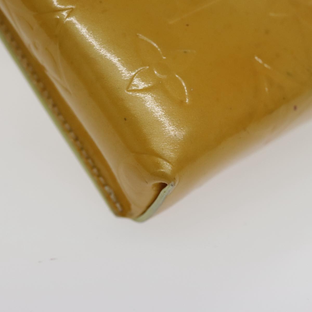 Louis Vuitton Walker Monogram Vernis Yellow Patent_Leather Clutche & Pouche Bag (Pre-Owned)