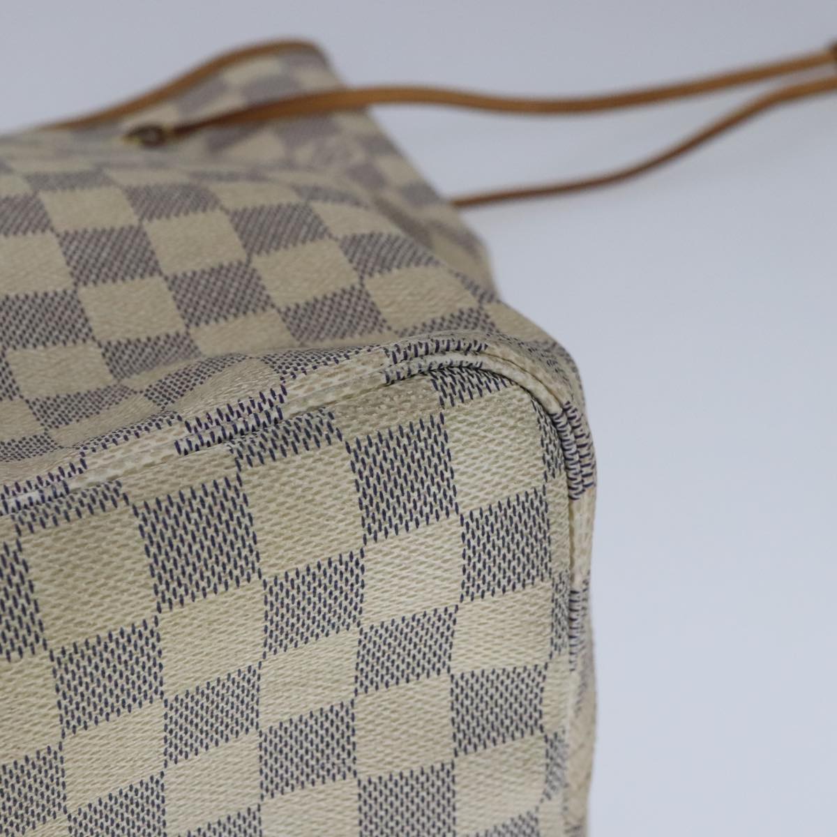 Louis Vuitton Neverfull Gm White Canvas Tote Bag (Pre-Owned)