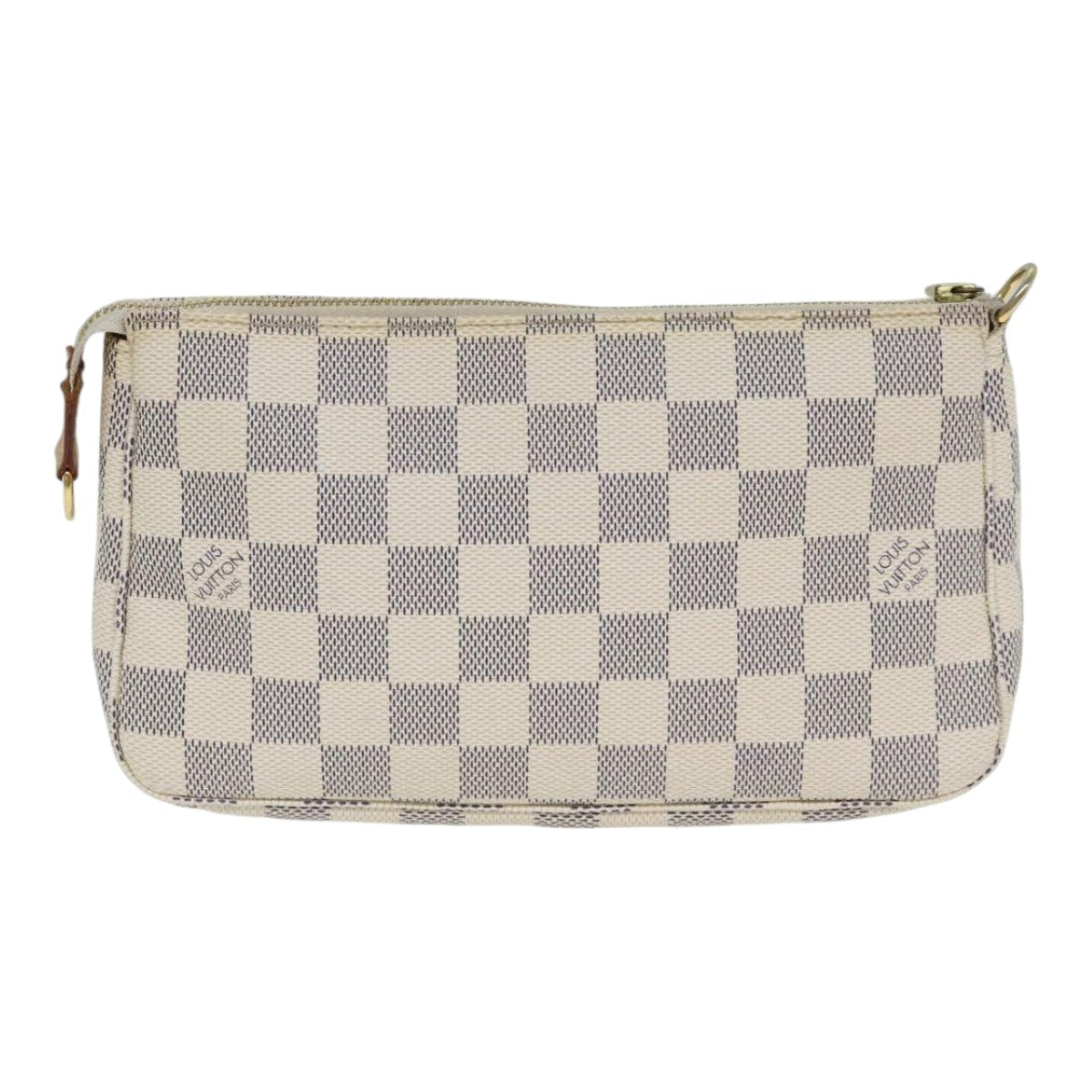 Louis Vuitton Pochette Accessoire Beige Canvas Clutch Bag (Pre-Owned)