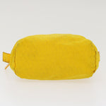 Fendi Zucchino Yellow Canvas Clutch Bag (Pre-Owned)