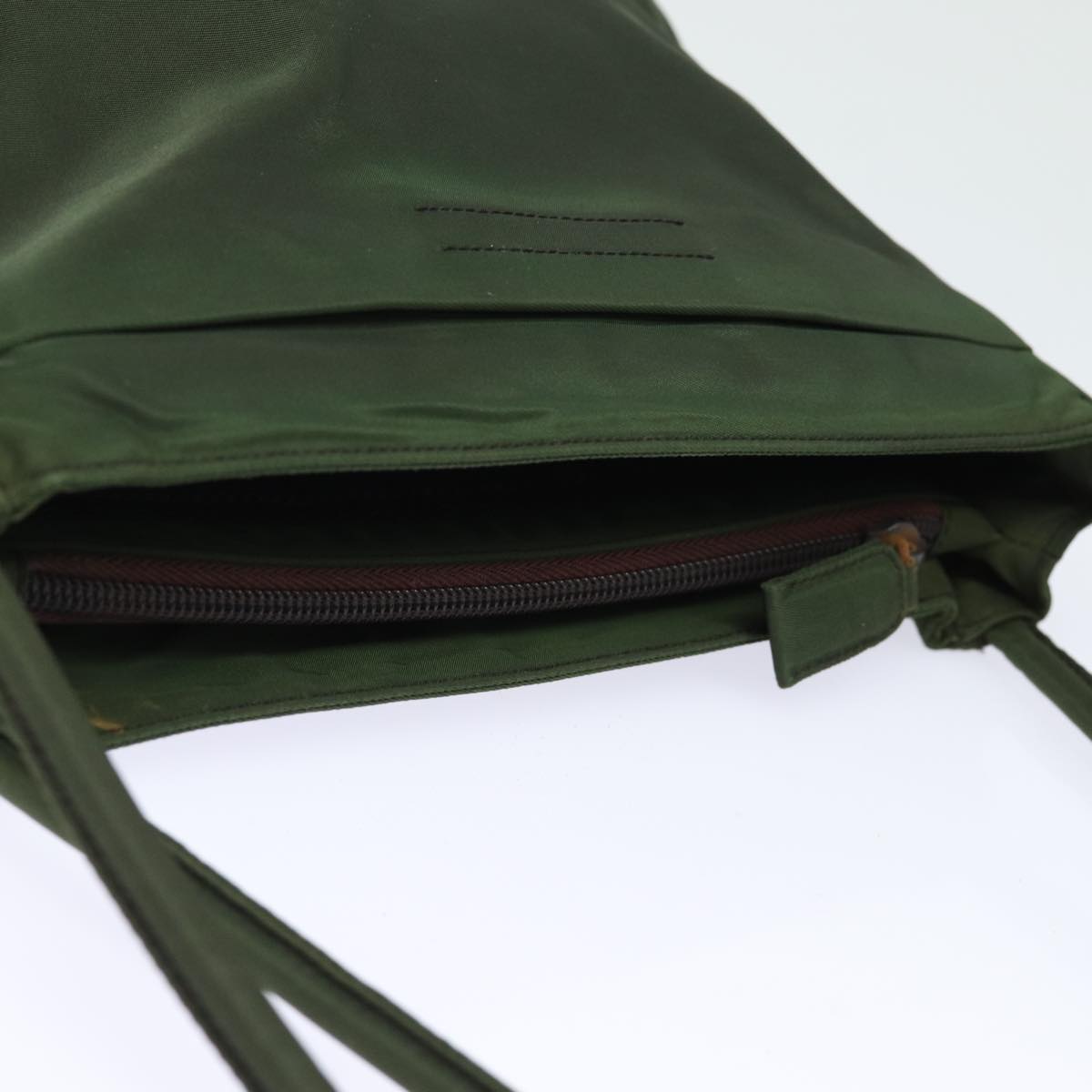 Prada Tessuto Khaki Synthetic Tote Bag (Pre-Owned)