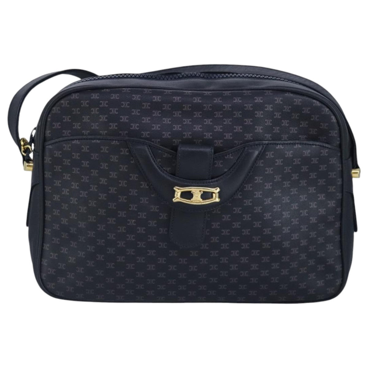 Céline Macadam Navy Canvas Shoulder Bag (Pre-Owned)
