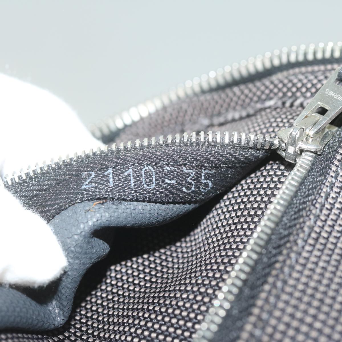 Hermès Herline Grey Canvas Briefcase Bag (Pre-Owned)