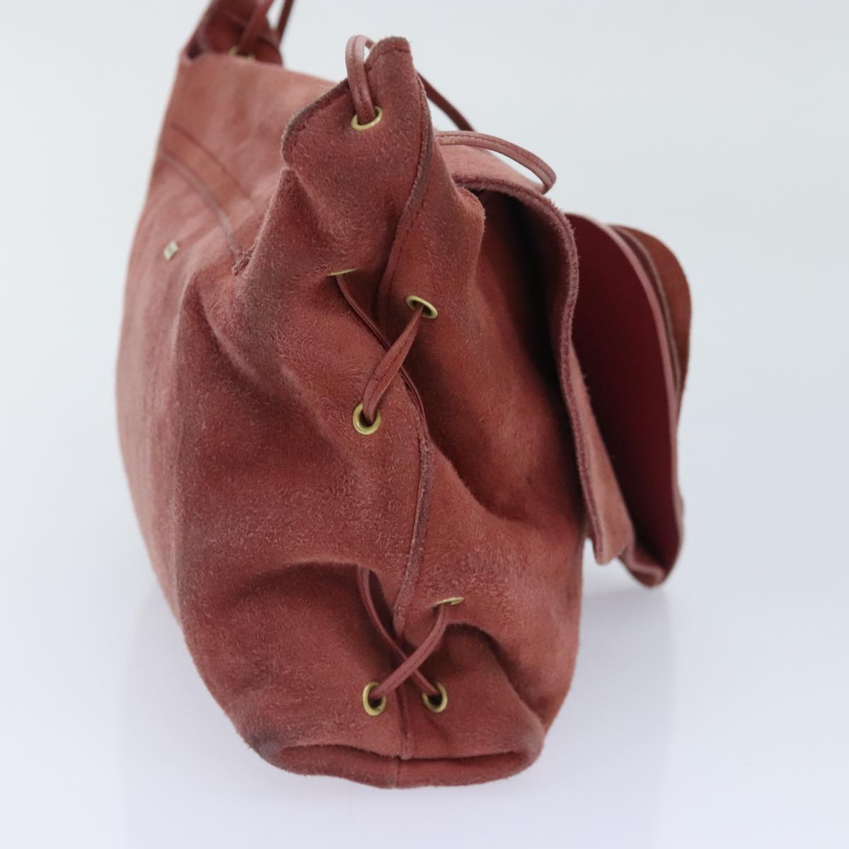 Gucci Red Suede Shoulder Bag (Pre-Owned)