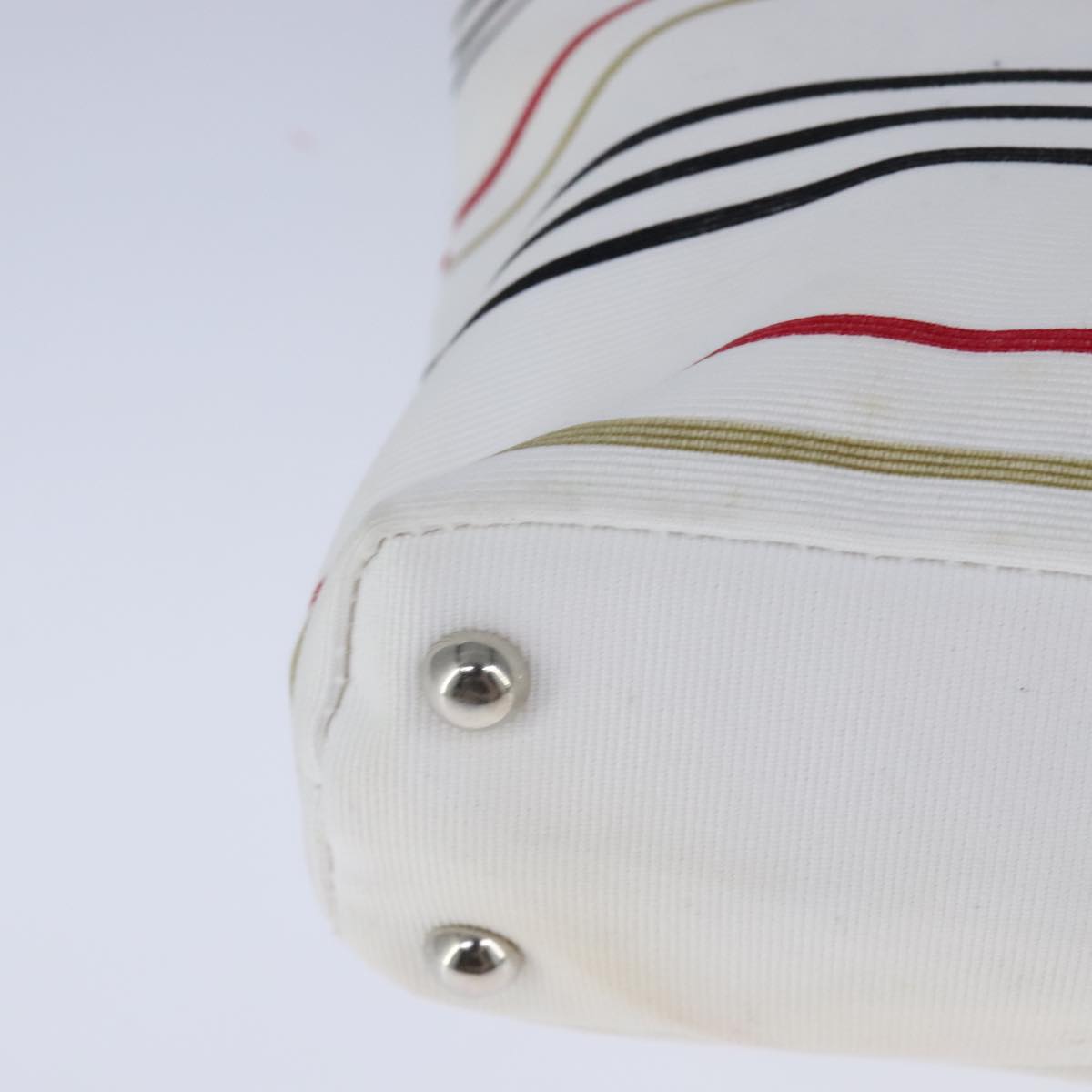 Burberry White Canvas Handbag (Pre-Owned)