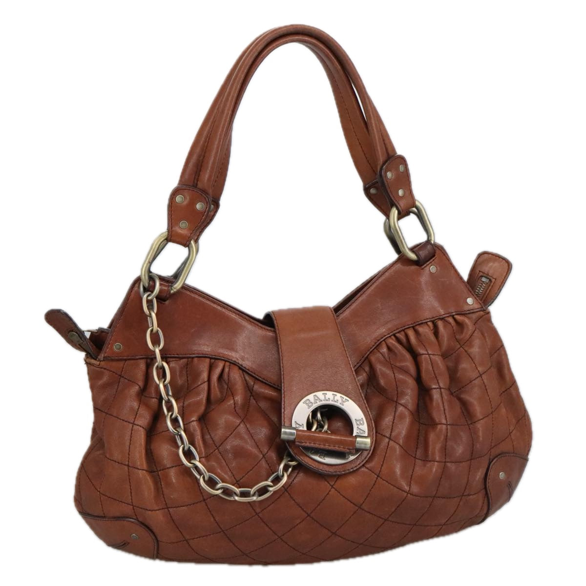 Bally Moreen T Brown Leather Handbag (Pre-Owned)