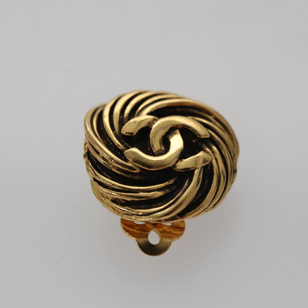 Chanel Cc Gold Metal Earring Jewelry (Pre-Owned)