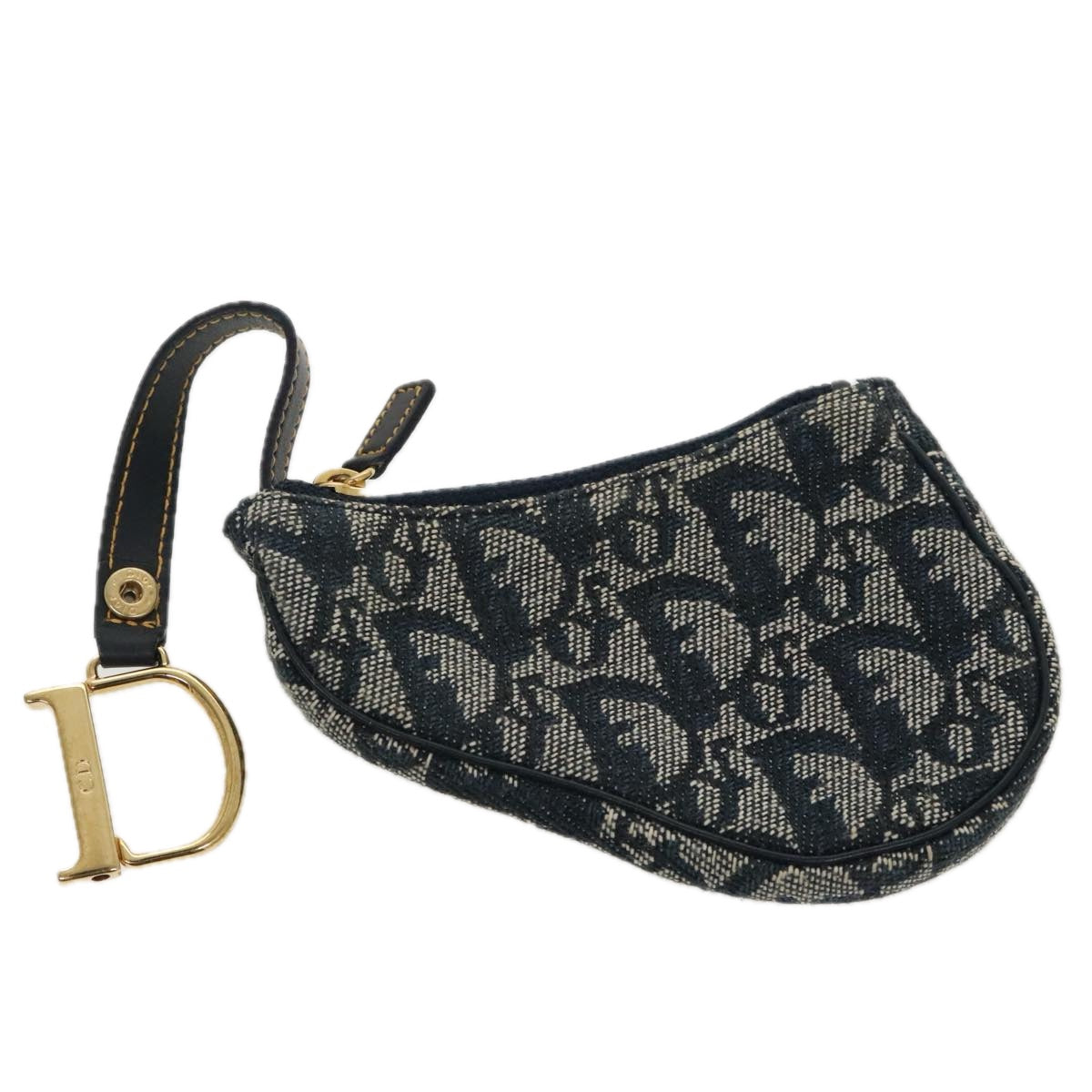Dior Saddle Navy Canvas Clutch Bag (Pre-Owned)
