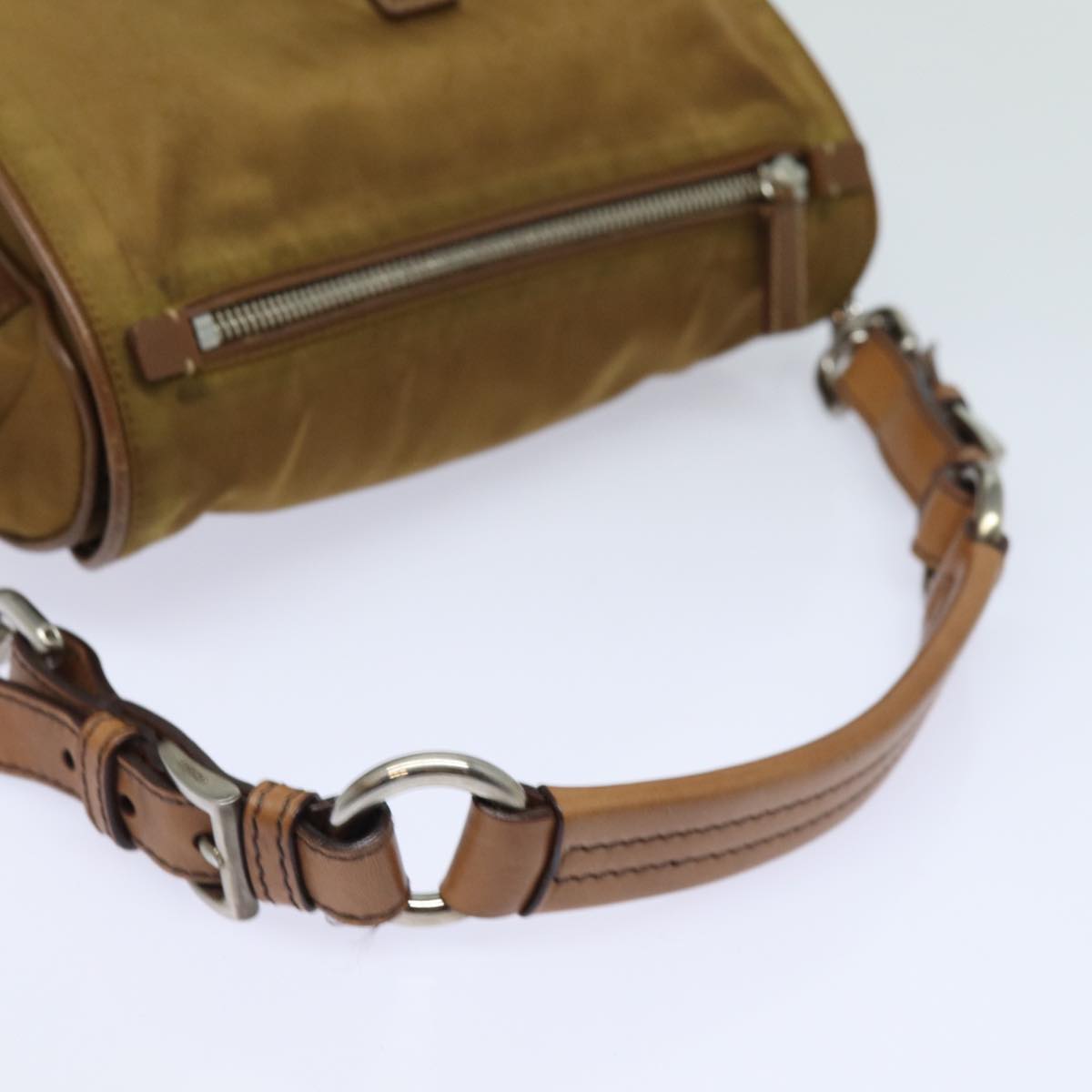 Prada Tessuto Brown Synthetic Shoulder Bag (Pre-Owned)