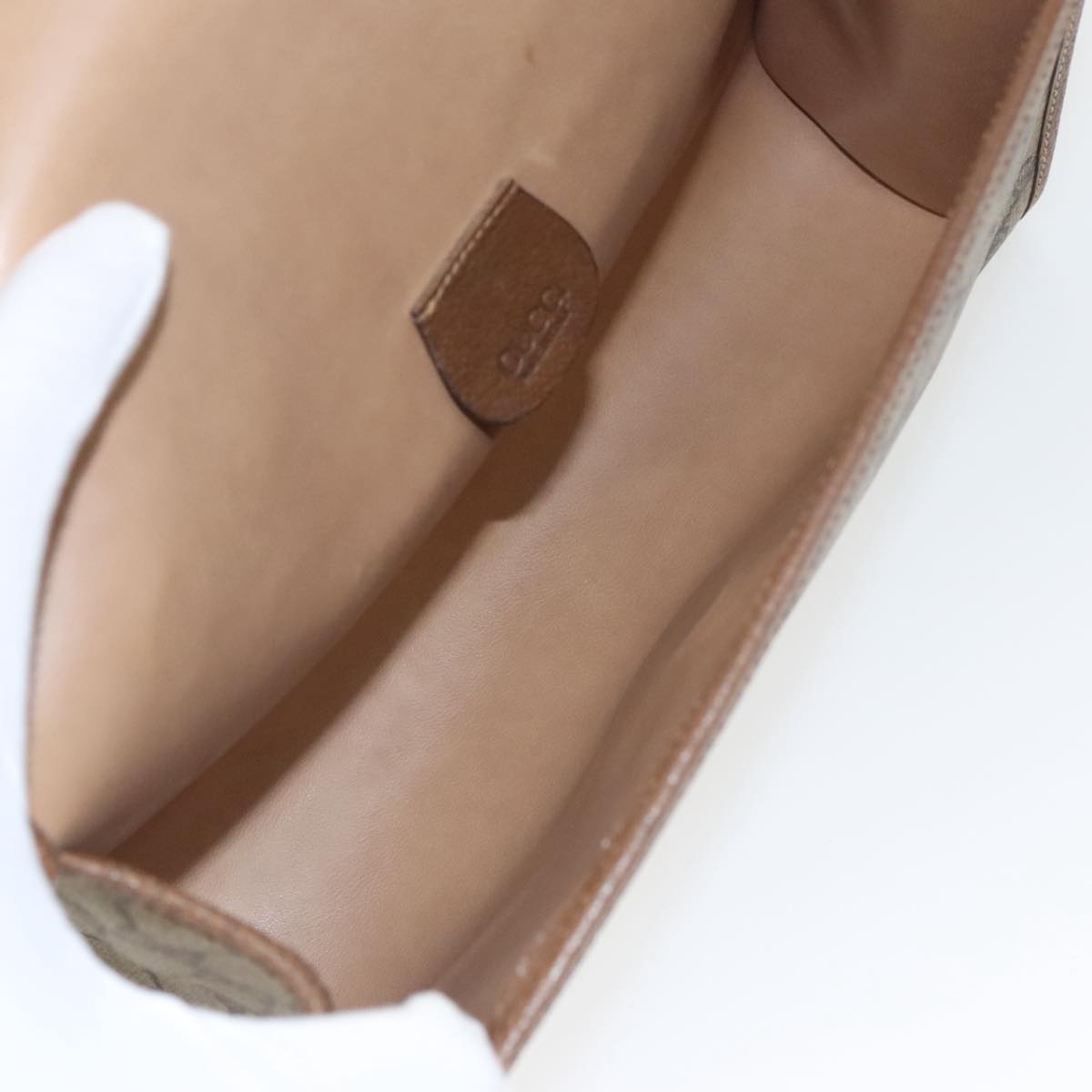 Gucci Gg Supreme Brown Canvas Clutch Bag (Pre-Owned)