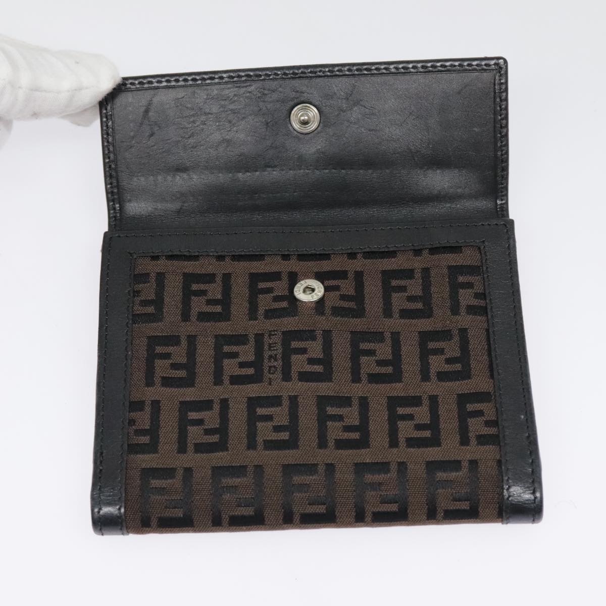 Fendi Zucca Brown Canvas Wallet  (Pre-Owned)