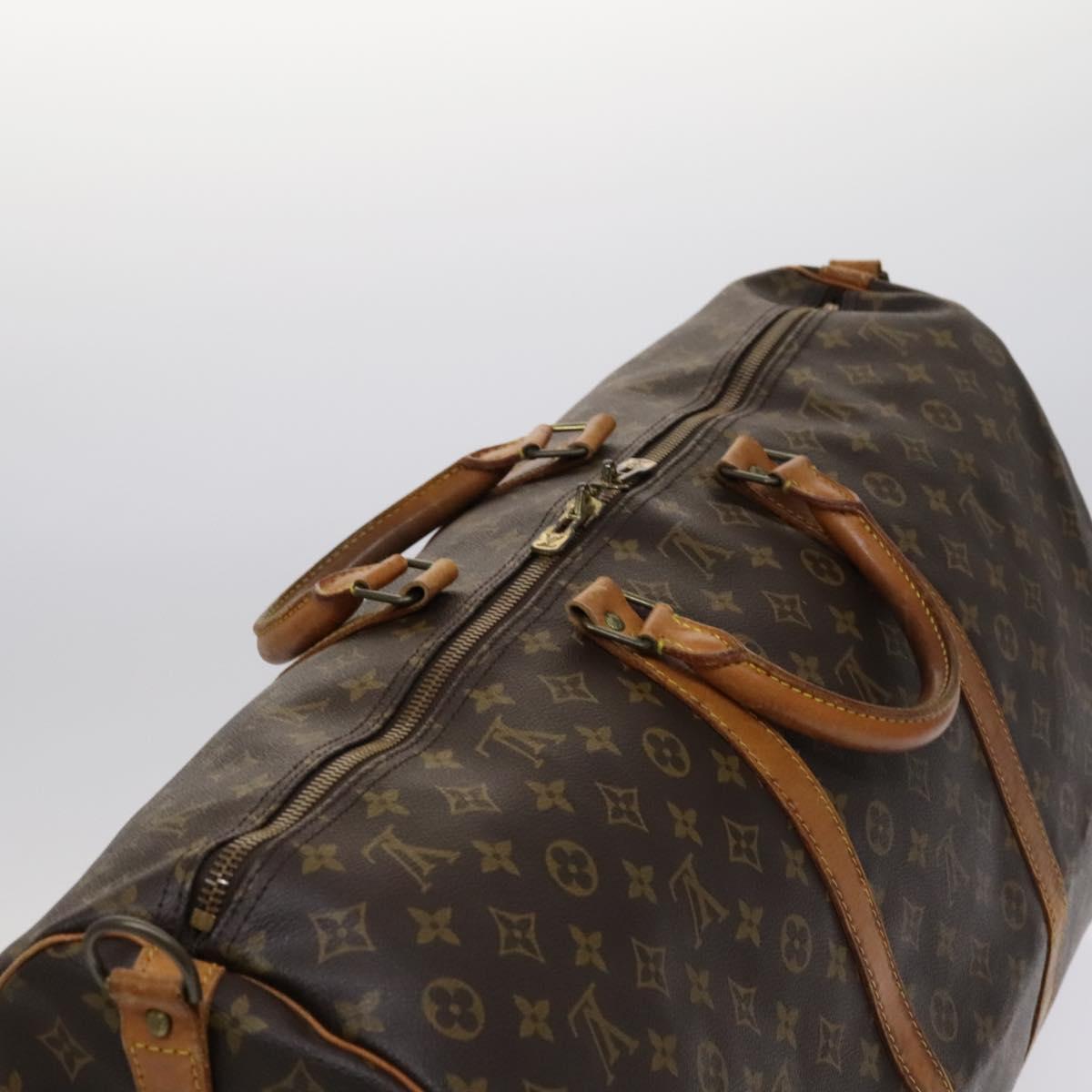 Louis Vuitton Keepall Bandoulière 60 Brown Canvas Travel Bag (Pre-Owned)