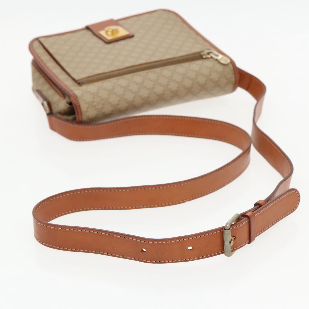 Céline Beige Canvas Shoulder Bag (Pre-Owned)