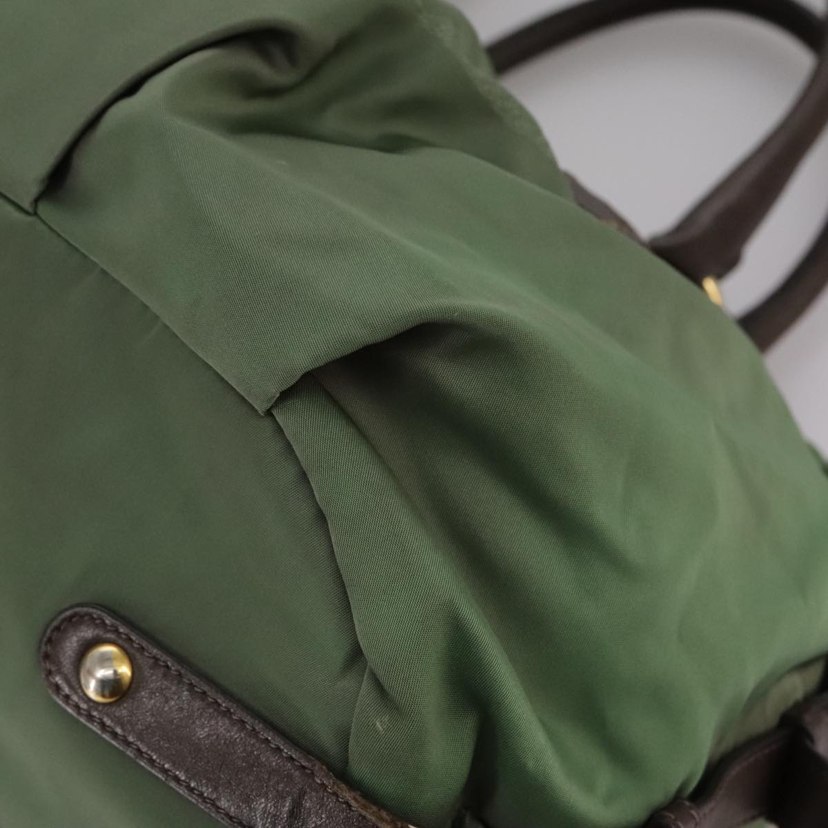 Prada Tessuto Green Synthetic Tote Bag (Pre-Owned)