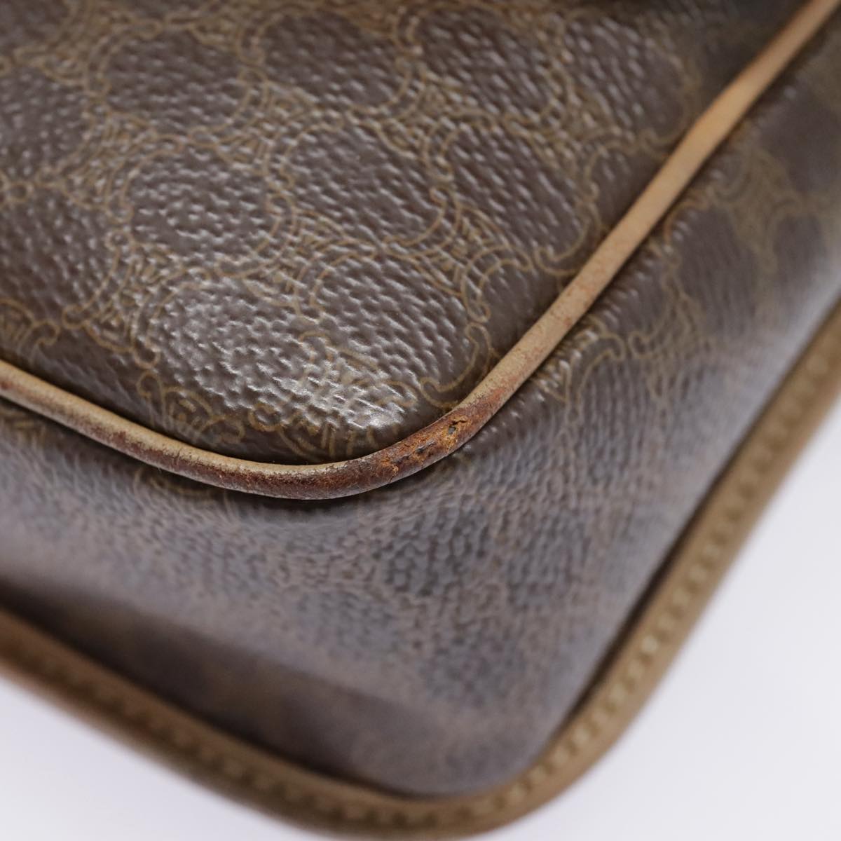 Céline Macadam Brown Canvas Shoulder Bag (Pre-Owned)