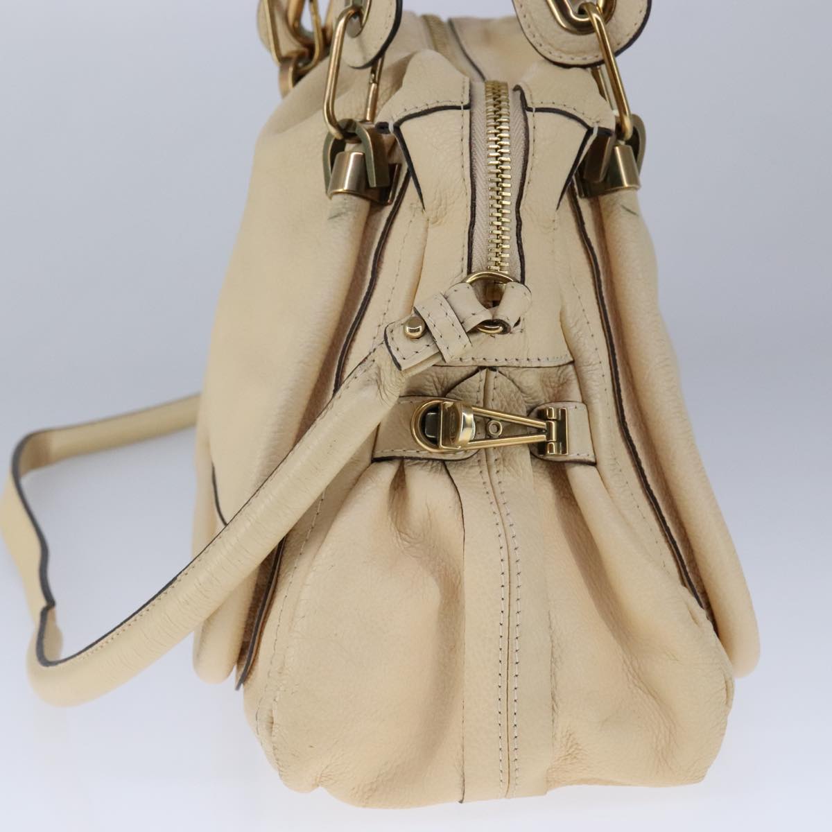 Chloé Paraty Beige Leather Handbag (Pre-Owned)