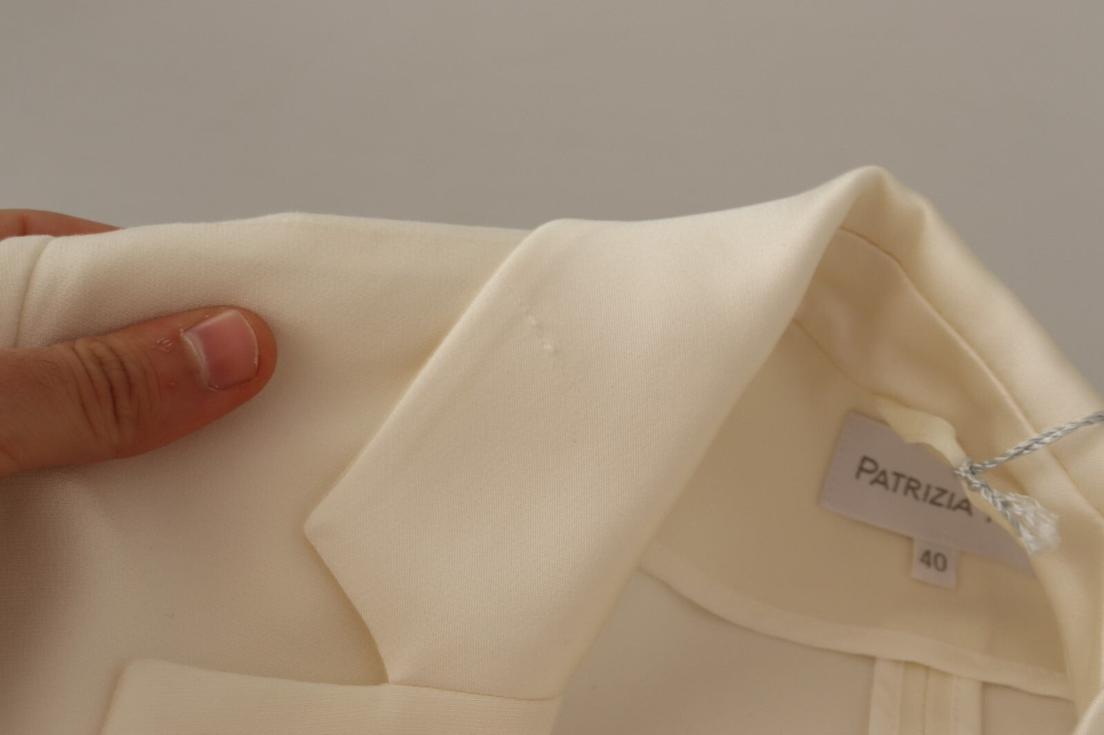 Patrizia Pepe Wrap Off White Long Sleeves Viscose Blazer Women's Jacket (Pre-Owned)