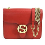 Gucci Red Leather Shopper Bag (Pre-Owned)
