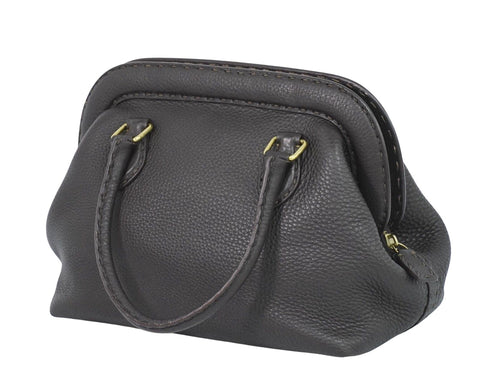 Fendi Adele Black Leather Handbag (Pre-Owned)