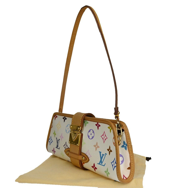 Louis Vuitton Shirley White Canvas Shoulder Bag (Pre-Owned)
