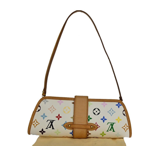 Louis Vuitton Shirley White Canvas Shoulder Bag (Pre-Owned)