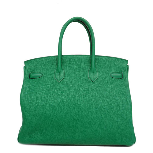 Hermès Birkin 35 Green Leather Handbag (Pre-Owned)