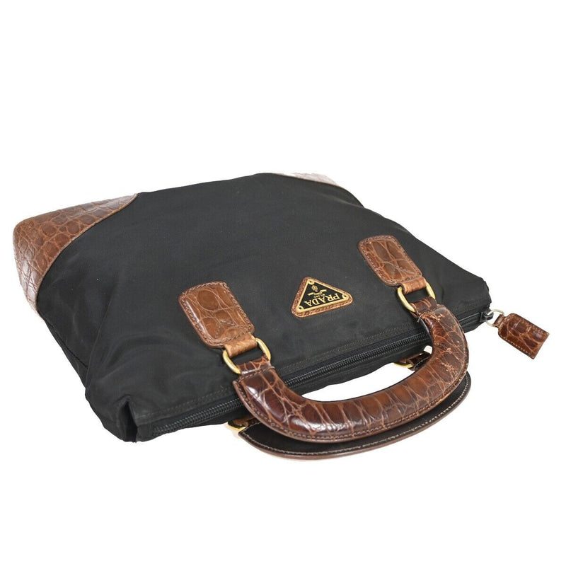 Prada Tessuto Black Synthetic Handbag (Pre-Owned)