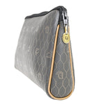 Dior Honeycomb Brown Canvas Clutch Bag (Pre-Owned)