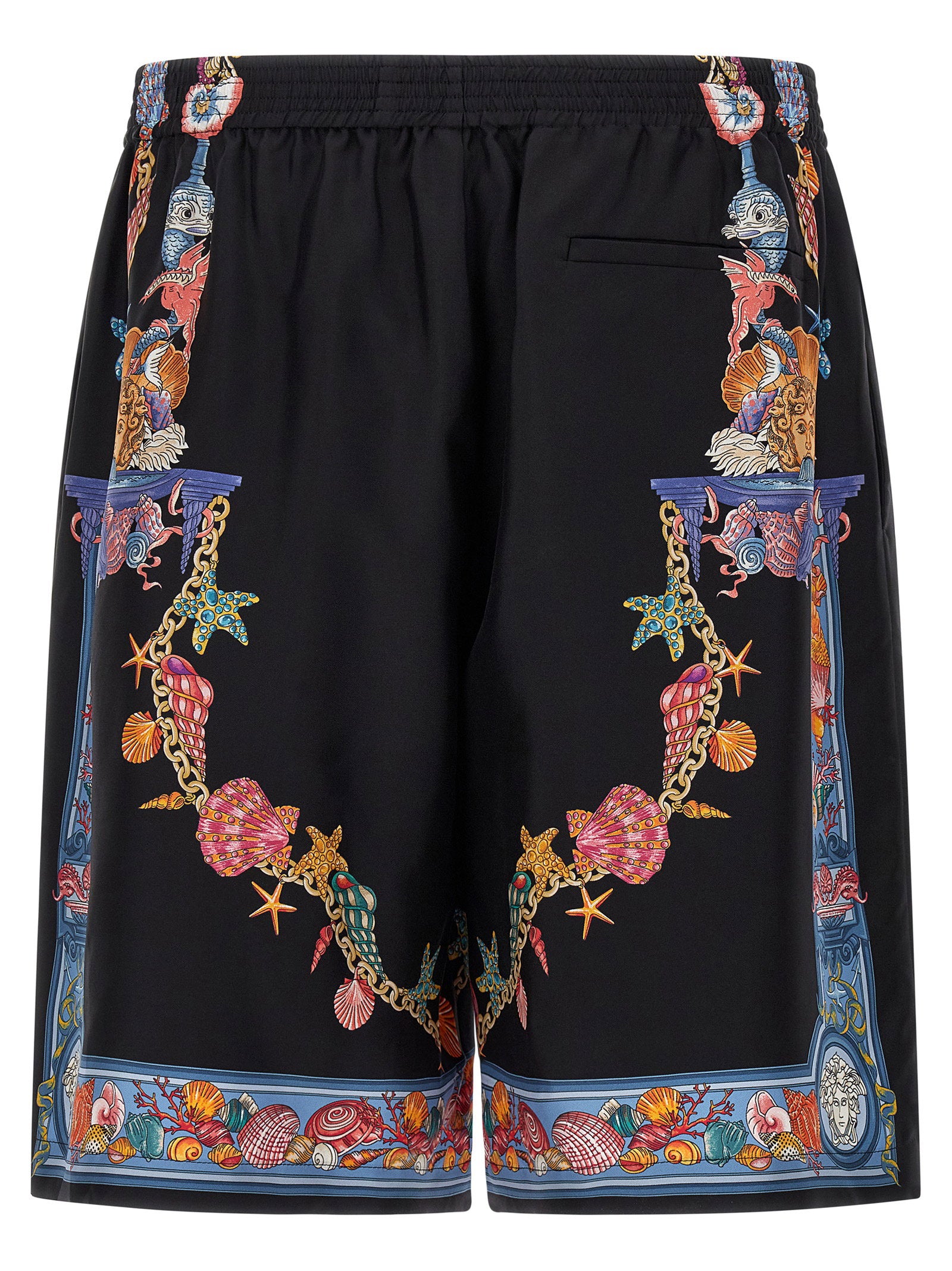 Versace Men's Coral Theatre Print Bermuda Shorts