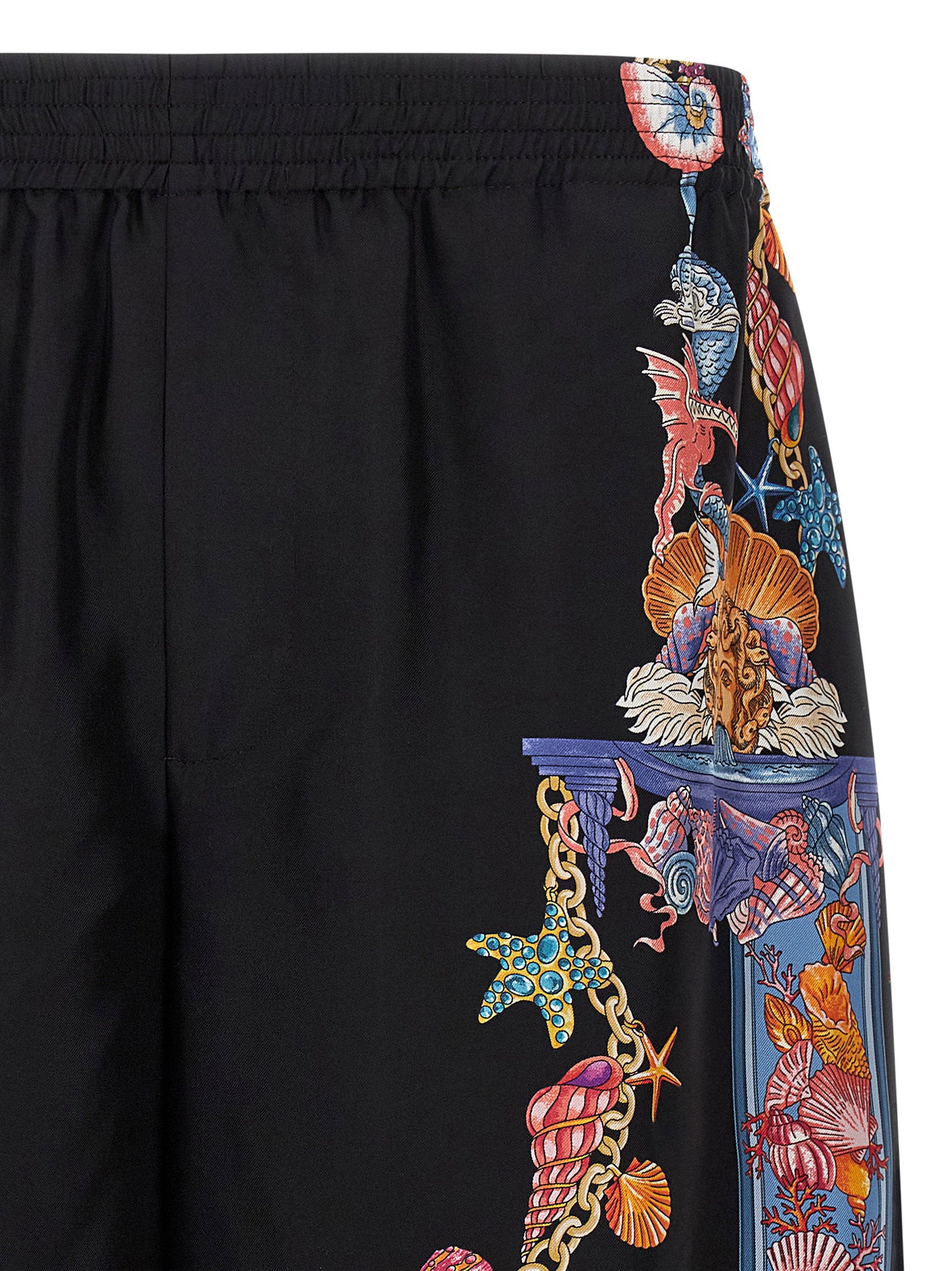 Versace Men's Coral Theatre Print Bermuda Shorts