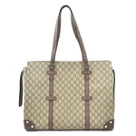Gucci Gg Supreme Brown Canvas Travel Bag (Pre-Owned)